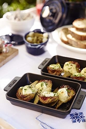 Miniatura 3 de Staub Mini panadero rectangular de hierro fundido de 5.75 x 4.5 pulgadas, negro mate, fabricado en Francia