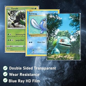 MOXYOY Pokemon Card Sleeves, 100 Penny Sleeves for Yu-Gi-Oh! Cards, Collectible Card Games, Sports Cards, Football Cards,TCG - 67 x 92 mm | Collectible Card Games, Sports Cards, Football Cards,TCG - 67 x 92 mm