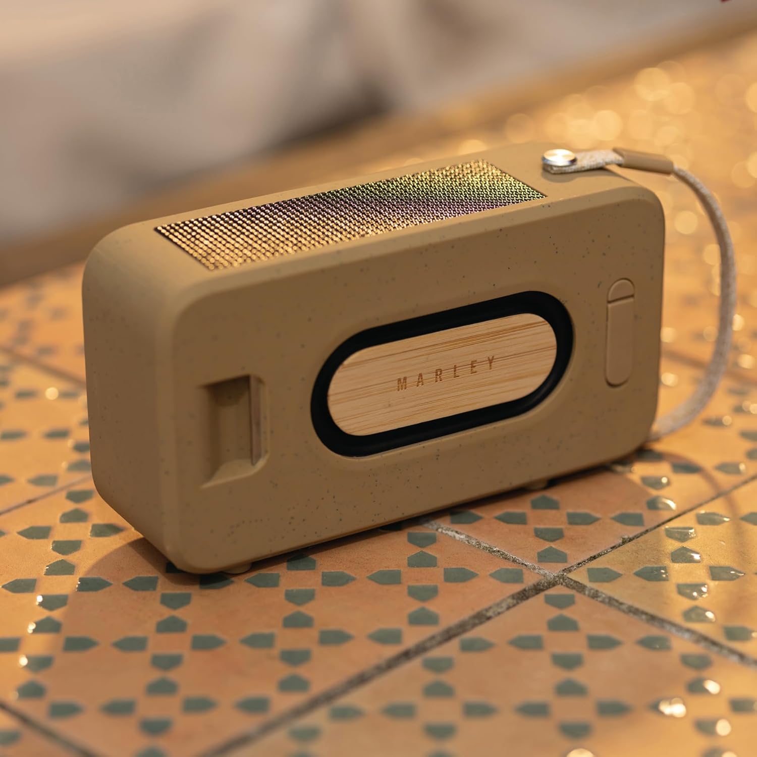 House of Marley Rise Up Solar Bluetooth Speaker, IP67 Waterproof, 14H Playtime, Solar Charging, Quick Charge, Eco-Friendly Recycled Materials, Bamboo Design & Bottle Opener (Signature Black) - Image 8