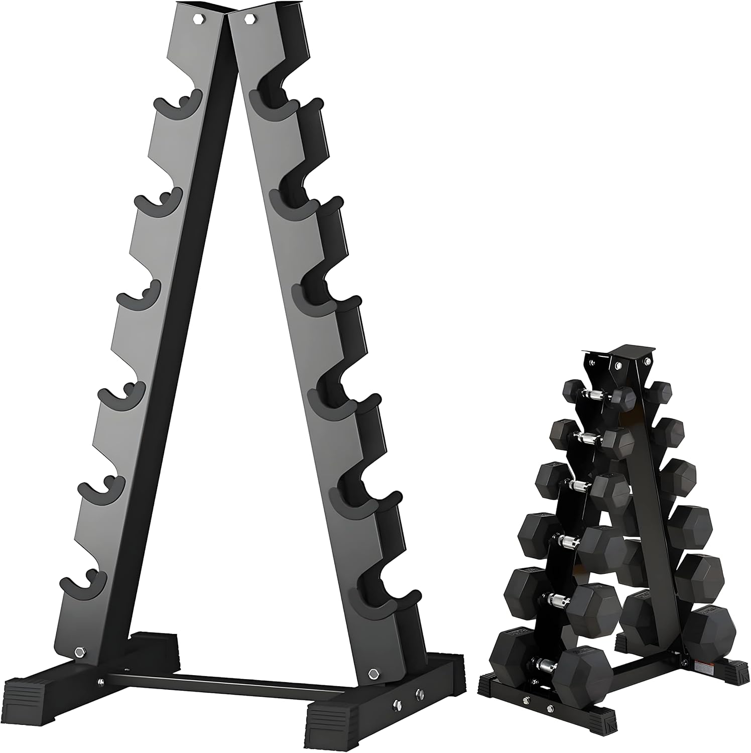 6 Tier Dumbbell Rack Storage Stand Tree Hex Vertical Weight Wide