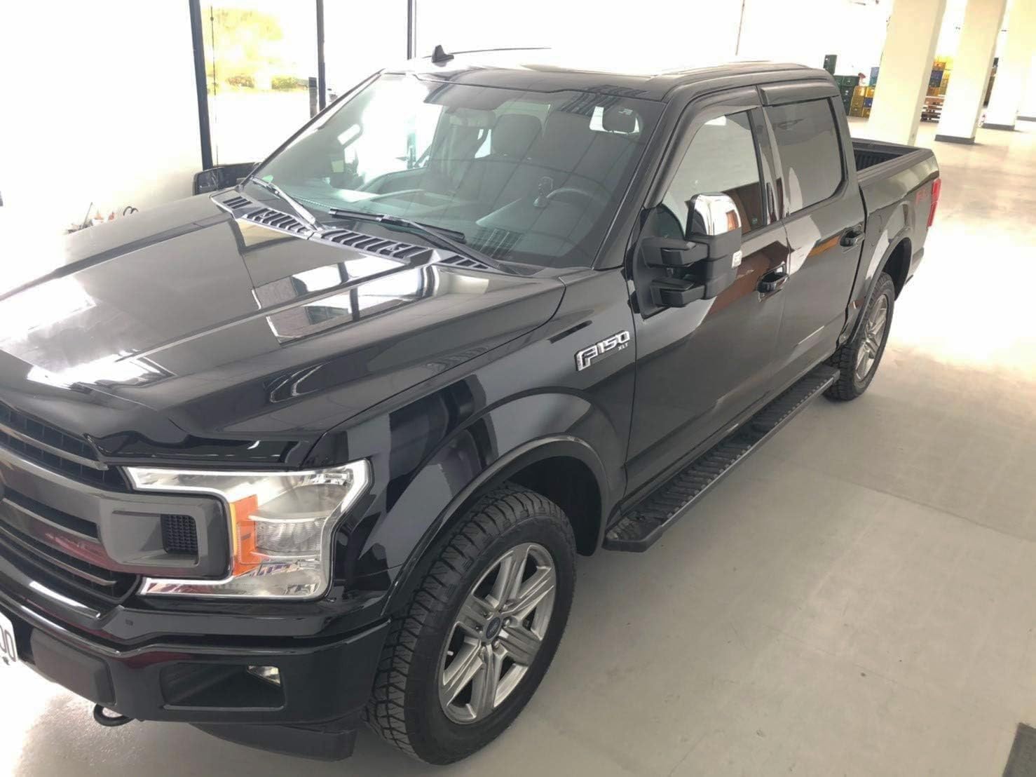 2015-2026 Tape-On Rain Guards for Ford F150 SuperCrew Side Window Deflector Visors (Crew cab only) XL XLT Lariat King Ranch Platinum Limited Lightning 2018 2019 2020 2021 2022 2023 2024 2025