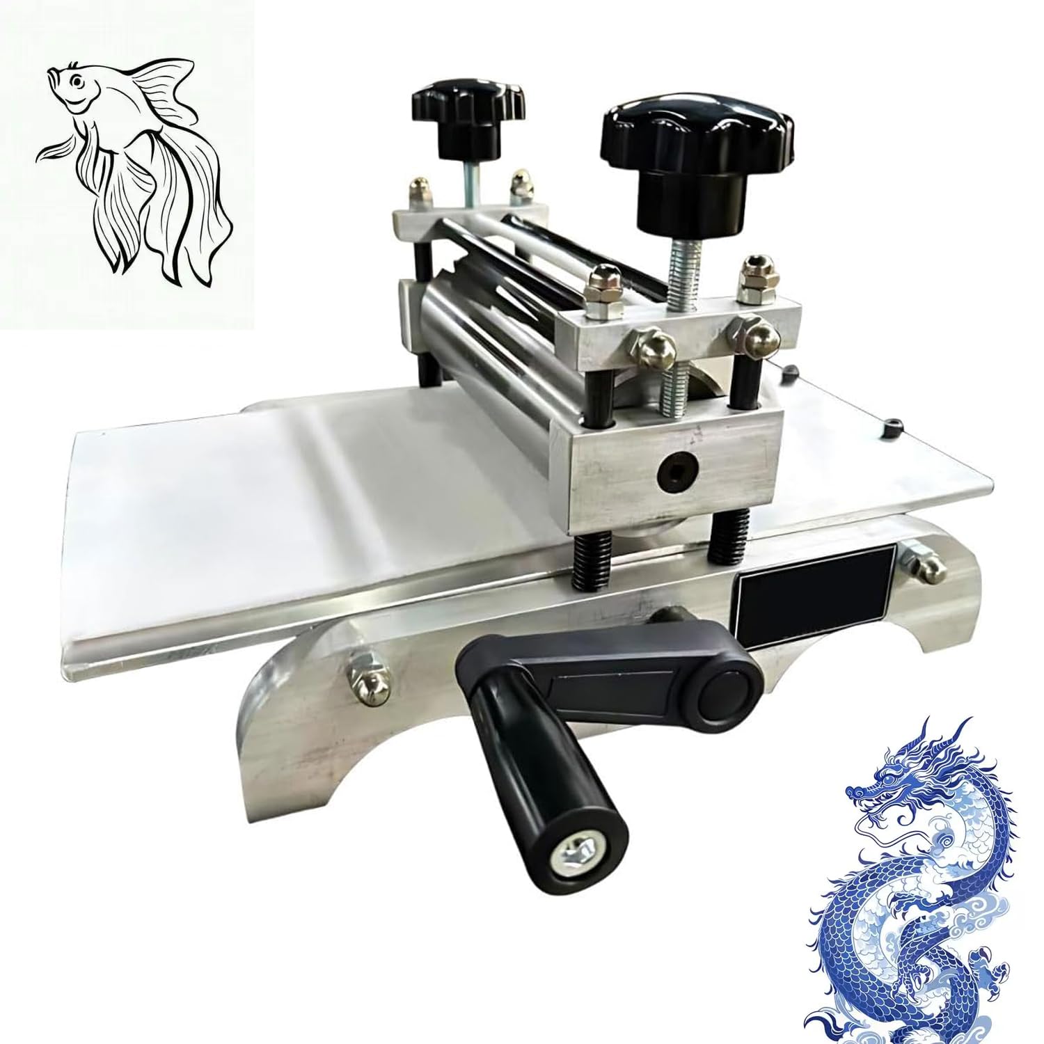 Prensa de impresión manual de grabado – Rodillo portátil para impresión y losa, ajustable para papel, madera, lino y artes y decoración de placas de cobre