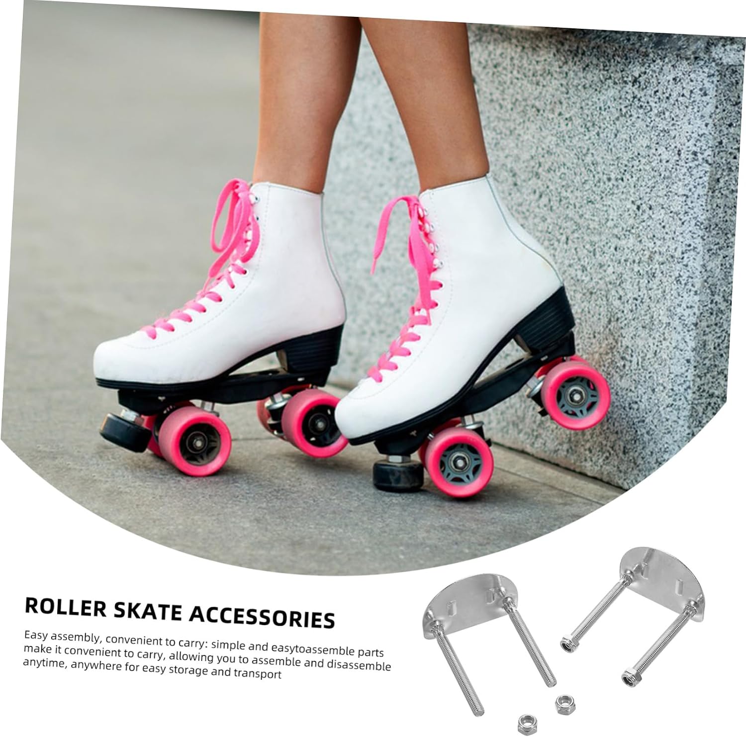 4pcs Roller Skate Base Bracket Hardware Accessories Double Row Skate Plate for Repair Installation