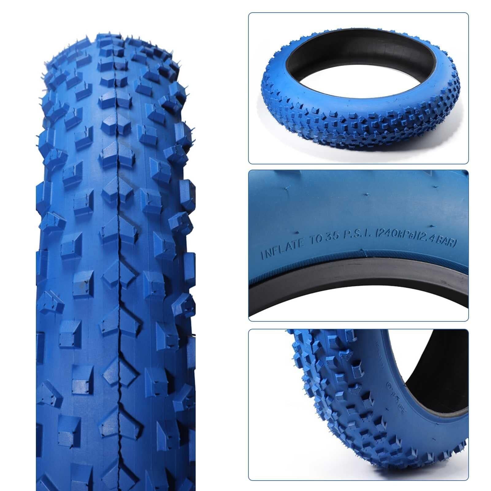 20x4.0 Opona Fat Bike do Roweru Elektrycznego i Plaży Przyczepność Wszystkie Nawierzchnie 20-4.0 Odporna na Zużycie 20 4.0 Duża Objętość 35PSI Ochrona przed Przebiciami(Green)