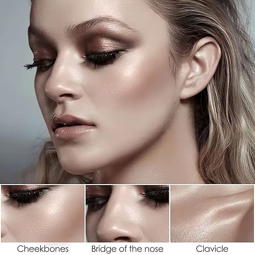 Vista 37 de FOCALLURE 2 barras de base de contorno, resaltador y bolígrafo bronceador, lápiz iluminador y sombra, maquillaje de larga duración, barra de recorte