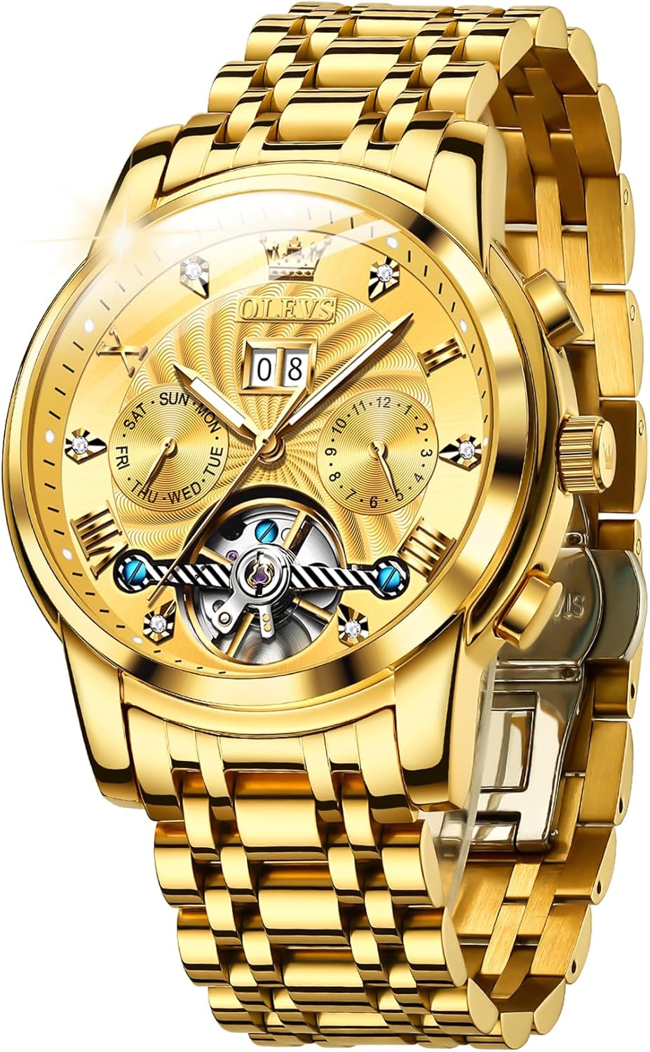 OLEVS Automatic Gold Watches for Men Luxury Classic