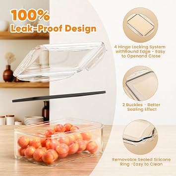 52 Pcs Food Storage Containers with Lids Airtight (26 Containers & 26 Lids) - Leakproof Meal-Prep Container for Kitchen Storage and Organization, Stackable Plastic Food Containers with Labels & Pen