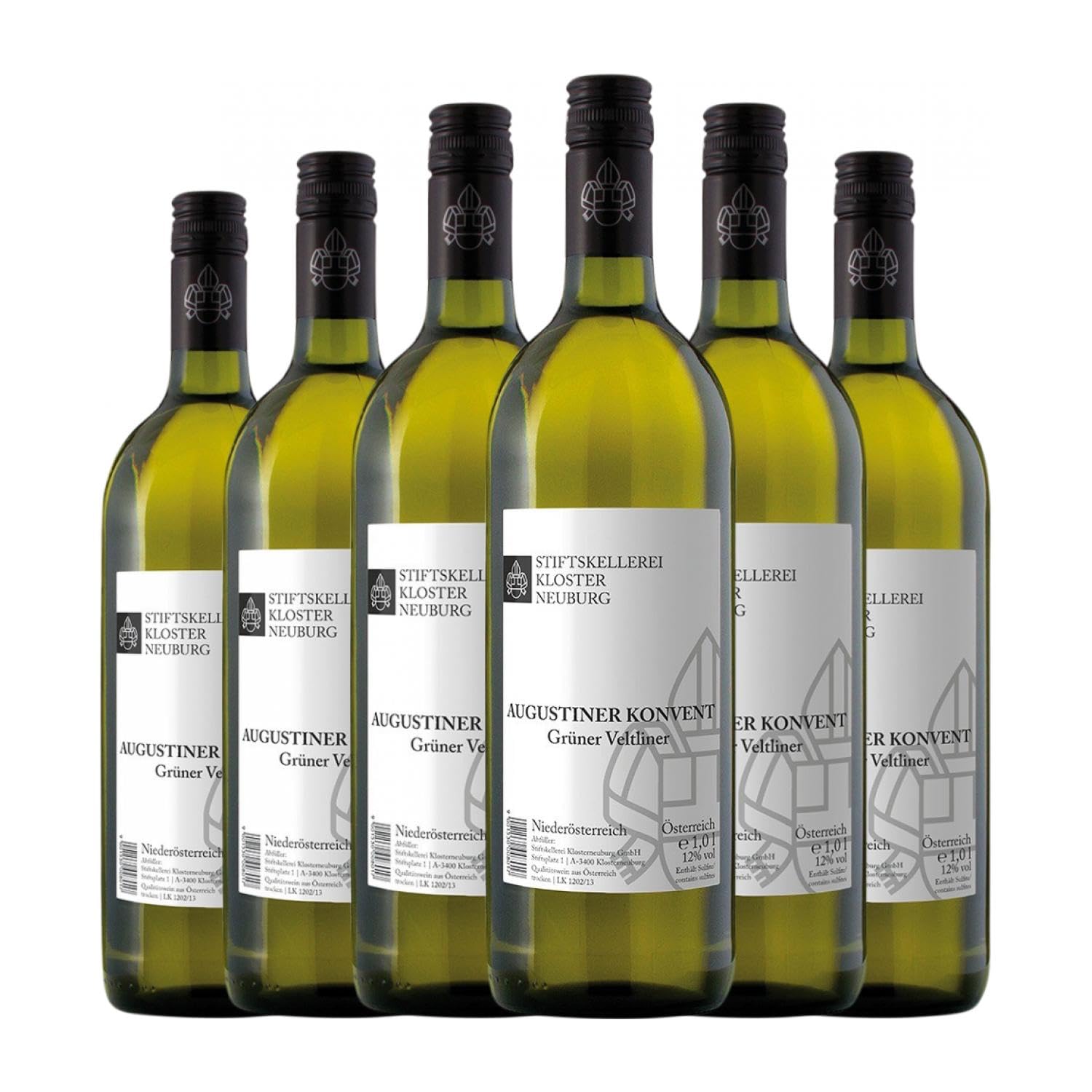 Stift Klosterneuburg Augustiner Konvent Grüner Veltliner Niederösterreich 1 L Weißwein (Karton mit 6 Flaschen von 1 L)