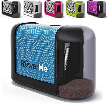 POWERME Electric Pencil Sharpener for Kids, Rechargeable Pencil Sharpeners for Colored Pencils, Suitable for No.26-8mm, Home&School