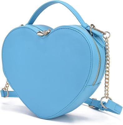 lola mae Heart Shape Crossbody Purse for Women Cute Valentines Gift Handbag, Zip-Around Shoulder Bag for Teens