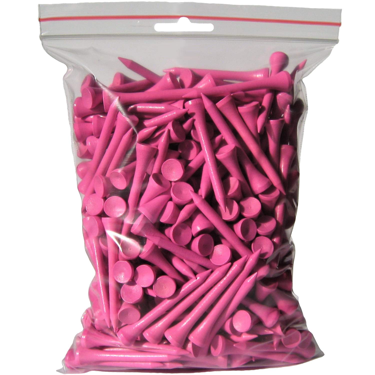 Golf TEES - 54 mm (2 1/8") - 2500 Stück - Holz - Farbe: pink