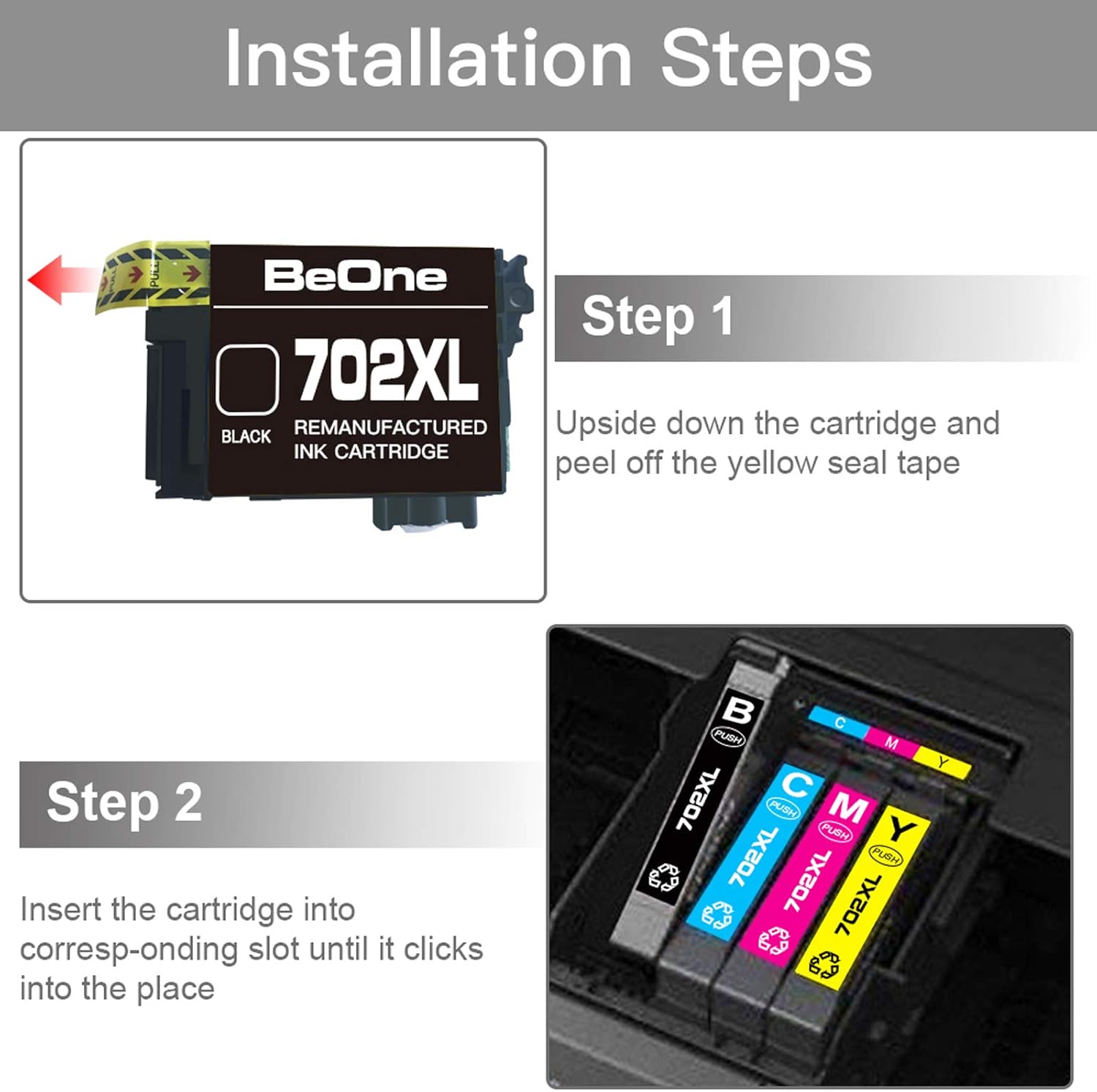 Authеntіс Crаzу Dеаlѕ BeOne Remanufactured Ink Cartridge Replacement for Epson 702 XL 702XL T702 T702XL Black 2-Pack to Use with Workforce Pro WF-3720 WF-3730 WF-3733 WF3720 WF3730 WF3733 Printer 70% оƒƒ Dіѕсоunt BeOne Remanufactured Ink Cartridge Replacement for Epson 702 XL 702XL T702 T702XL Black 2-Pack to Use with Workforce Pro WF-3720 WF-3730 WF-3733 WF3720 WF3730 WF3733 Printer