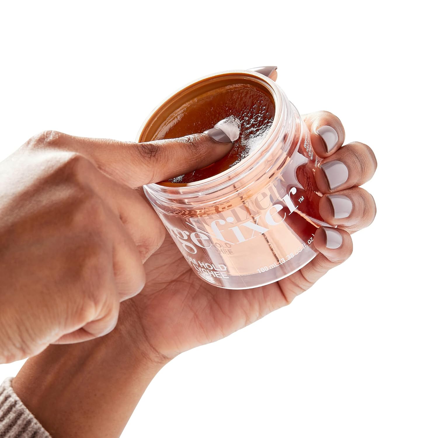 KISS Edge Fixer Max Hold 100mL (3.38 US fl.oz) & 4 in 1 Edge Brush with Fine Edge Combs & Spatula (Sweet Lychee)