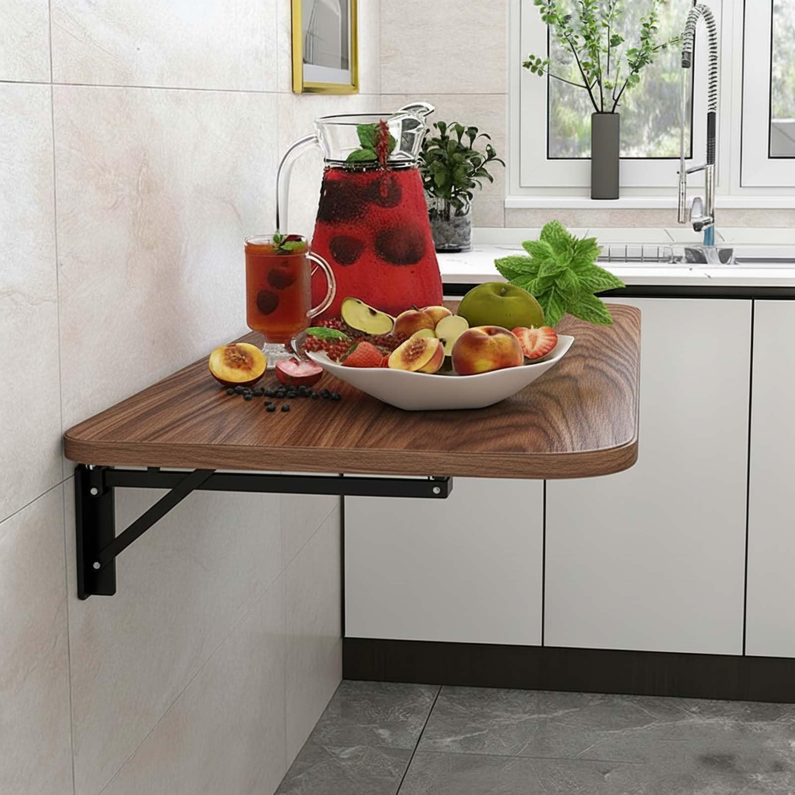 GBRJUYF HeavyDuty WallMounted Folding Table 50x30cm SpaceSaving Foldable Desk for Laundry Room Workshop & GarageVersatile Workbench for Home & Office