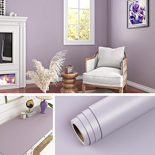 Miniatura 48 de Livelynine Papel tapiz de pared rojo de 15.8 x 394 pulgadas, papel tapiz extraíble para despegar y pegar, rollo de vinilo rojo, autoadhesivo, sin