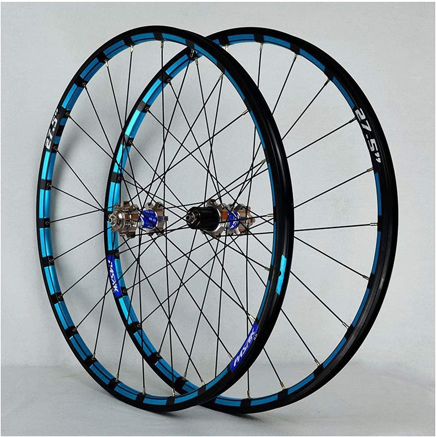 ZXGSXIOU Mountain Bicycle Wheels,26/27.5Inch Aluminum Alloy Quick Release 24 Hole Disc Brake Hybrid/MTB Rim 7/8/9/10/11/12 Speed Wheelset (Color:Silver, Size 27.5inch)