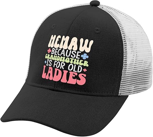 Miniatura 2 de devor Gorra Memaw Because Grandmother is for Old Ladies Gorras de béisbol, sombreros divertidos para mujer