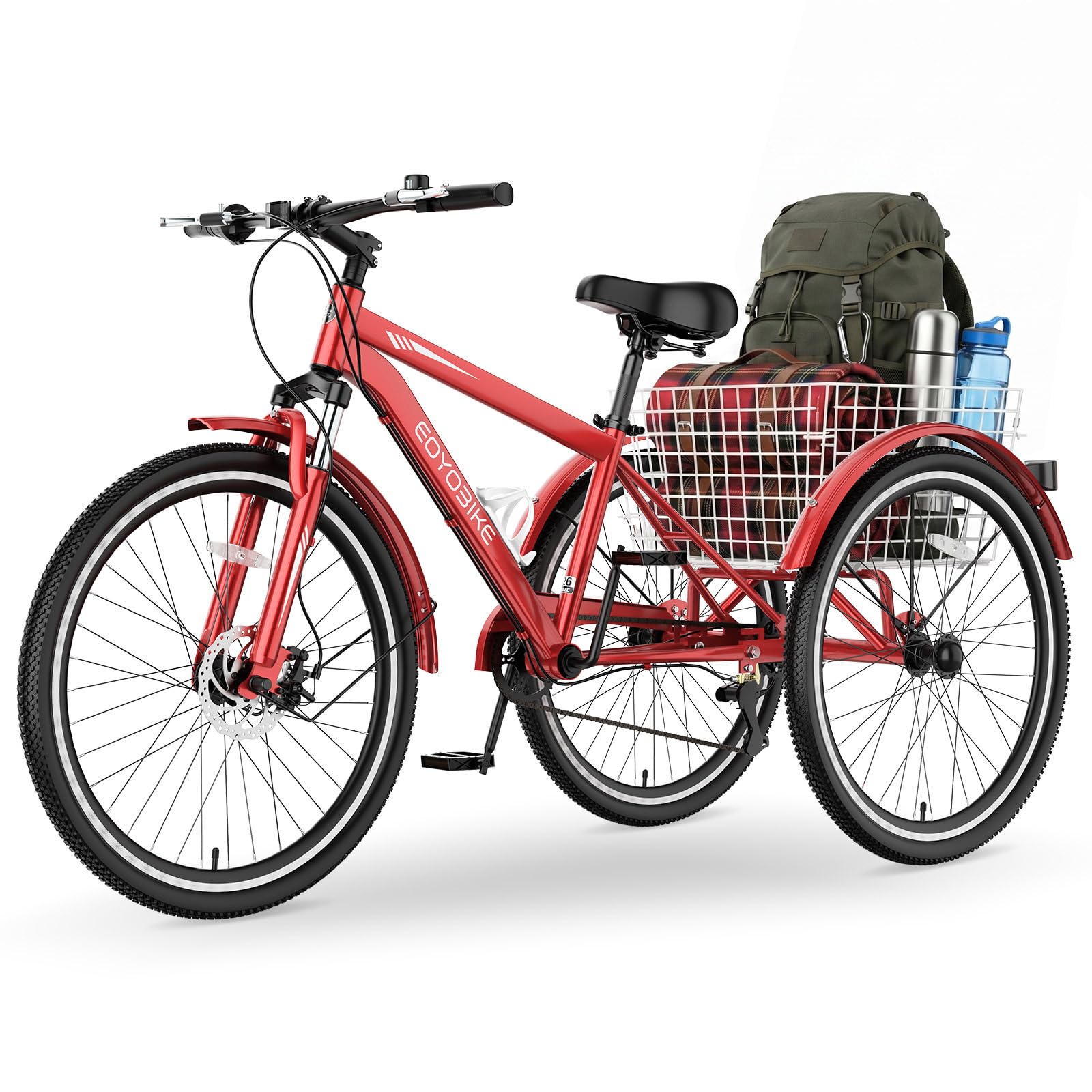 MOPHOTO 7-Speed Adult Mountain Tricycle