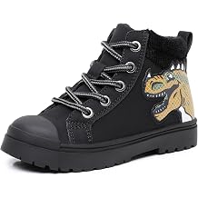 Ahannie Toddler Boys Boots Kids Dinosaur Ankle Fall Winter Boots Water-Resistant Outdoor Shoes Toddler/Little Kid