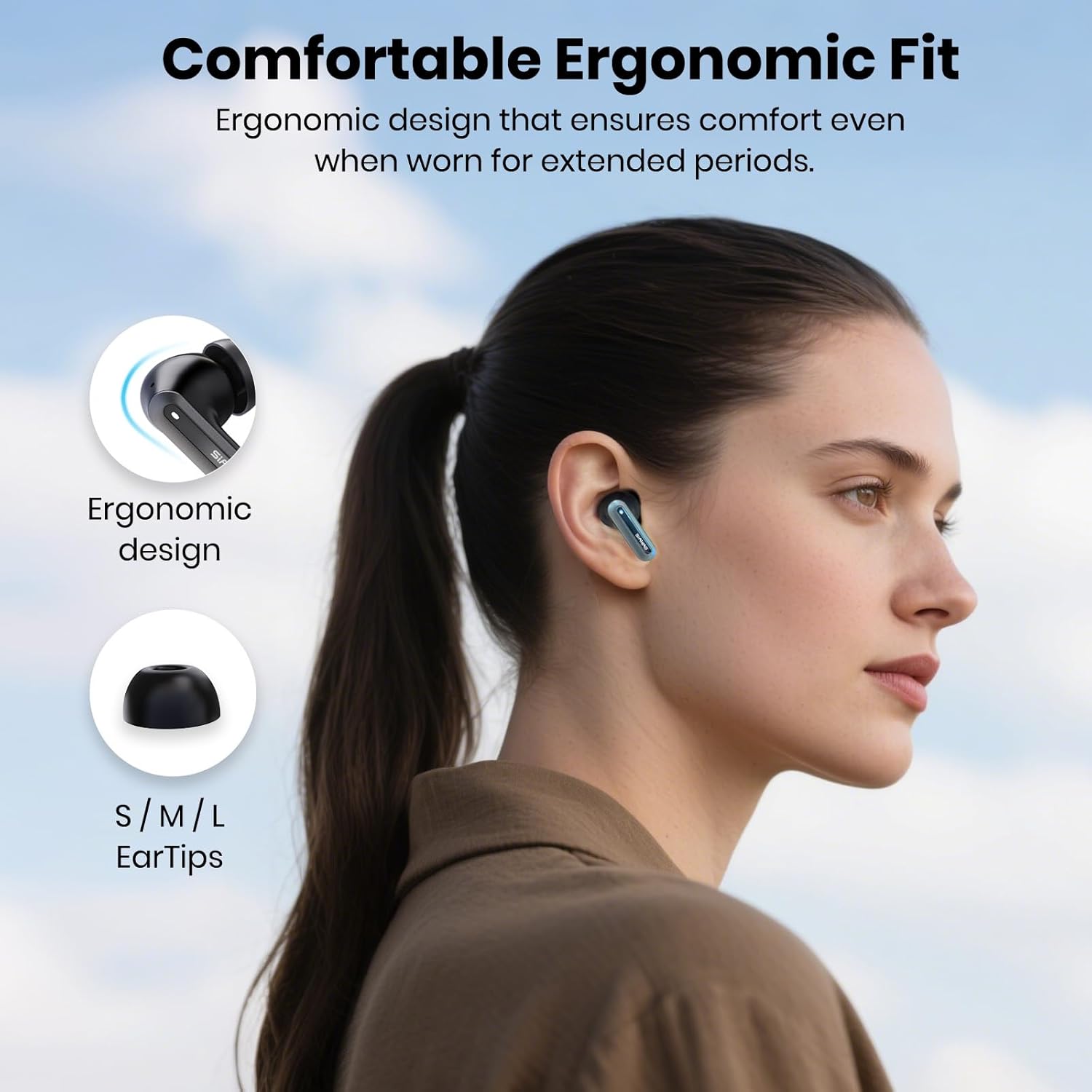 Bluetooth Headphones 5.4 Wireless Earbuds 2-in-1 Case and Phone Stand Noise Cancelling Earbuds Powerful Bass in-Ear Bluetooth 70H Playtime 35dB Hybrid ANC Waterproof for Sports/Workout Gray - Image 7