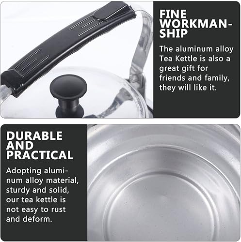 Miniatura 3 de Hervidor de té de aluminio para estufa de metal, hervidor de té, hervidor de agua de metal, hervidor de café para restaurante casero