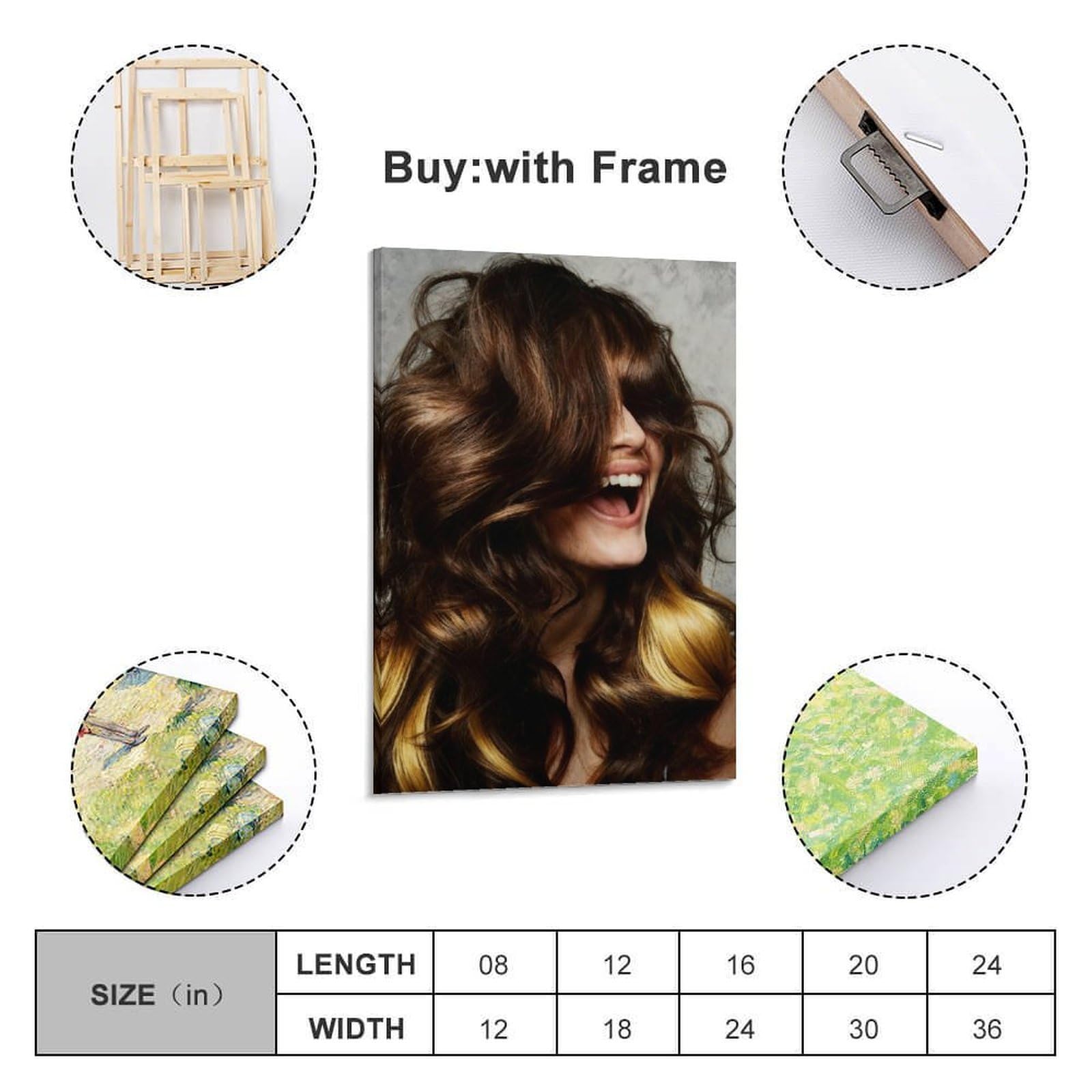 Poster für Friseursalon, Modellierung, Haarstyling, Friseursalon, Leinwanddruck, Wandkunst, schönes Kunstwerk, moderne Dekoration, geeignet für Zuhause, Büro, Geschenk, 50 x 75 cm