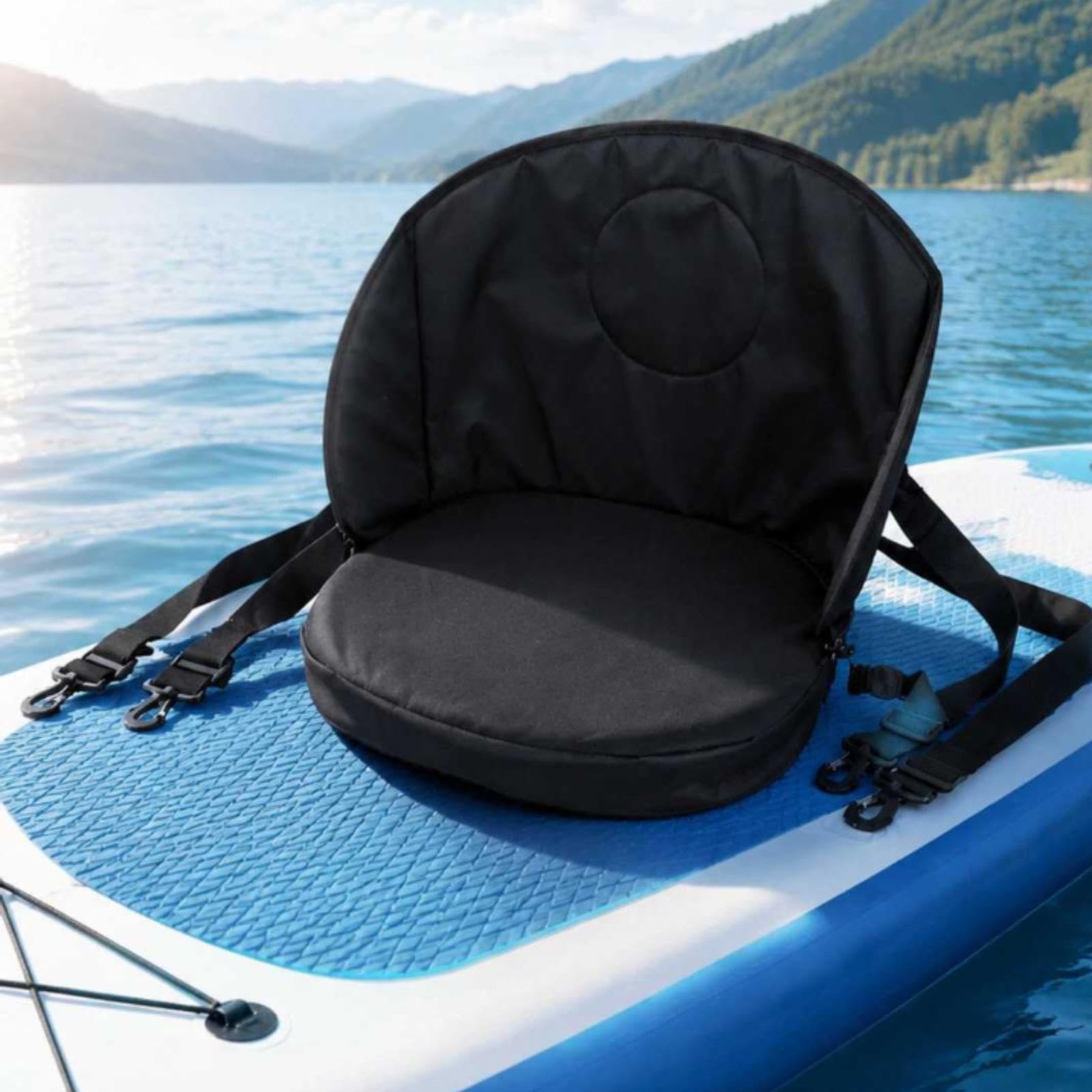 predolo Asiento Kayak/Canoa con Respaldo, Transpirable y Antideslizante, con Gancho Resistente para gradas, Rafting, Pesca, Pesca a y