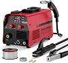 ARCCAPTAIN MIG Welder 200A, Upgraded 6 IN 1 Welding Machine 110V/220V Flux Core MIG/Gas MIG/Lift TIG/Stick Welding/Spool Gun MIG/Spot Multiprocess Welder with Synergy, Burn Back Adjustment, Inductance