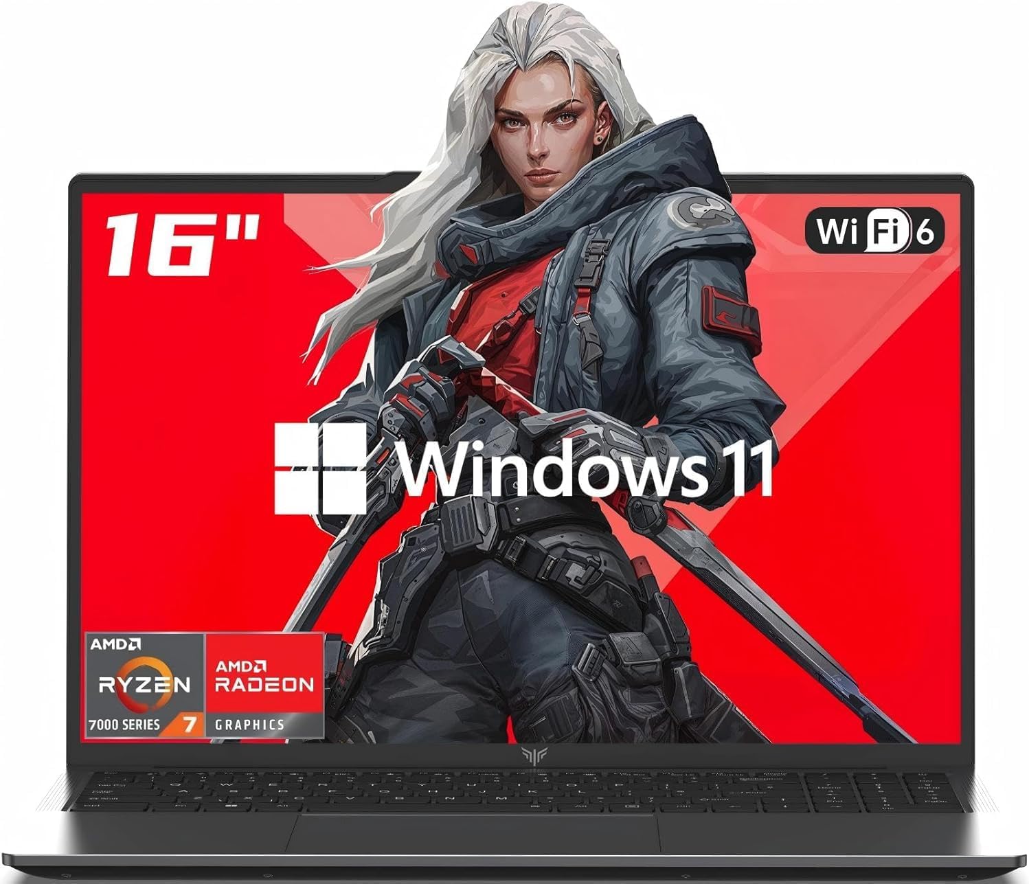 2026 AMD Laptop with AMD Ryzen 7 7730U Series(8C/16T, Up to 4.5GHz), AMD Radeon Graphics Gaming Laptop Computer, 16“ FHD Display. 16GB RAM 512GB NVMe SSD Laptop, Backlit KB, WiFi-6, HDMI,Type-C,USB3.2