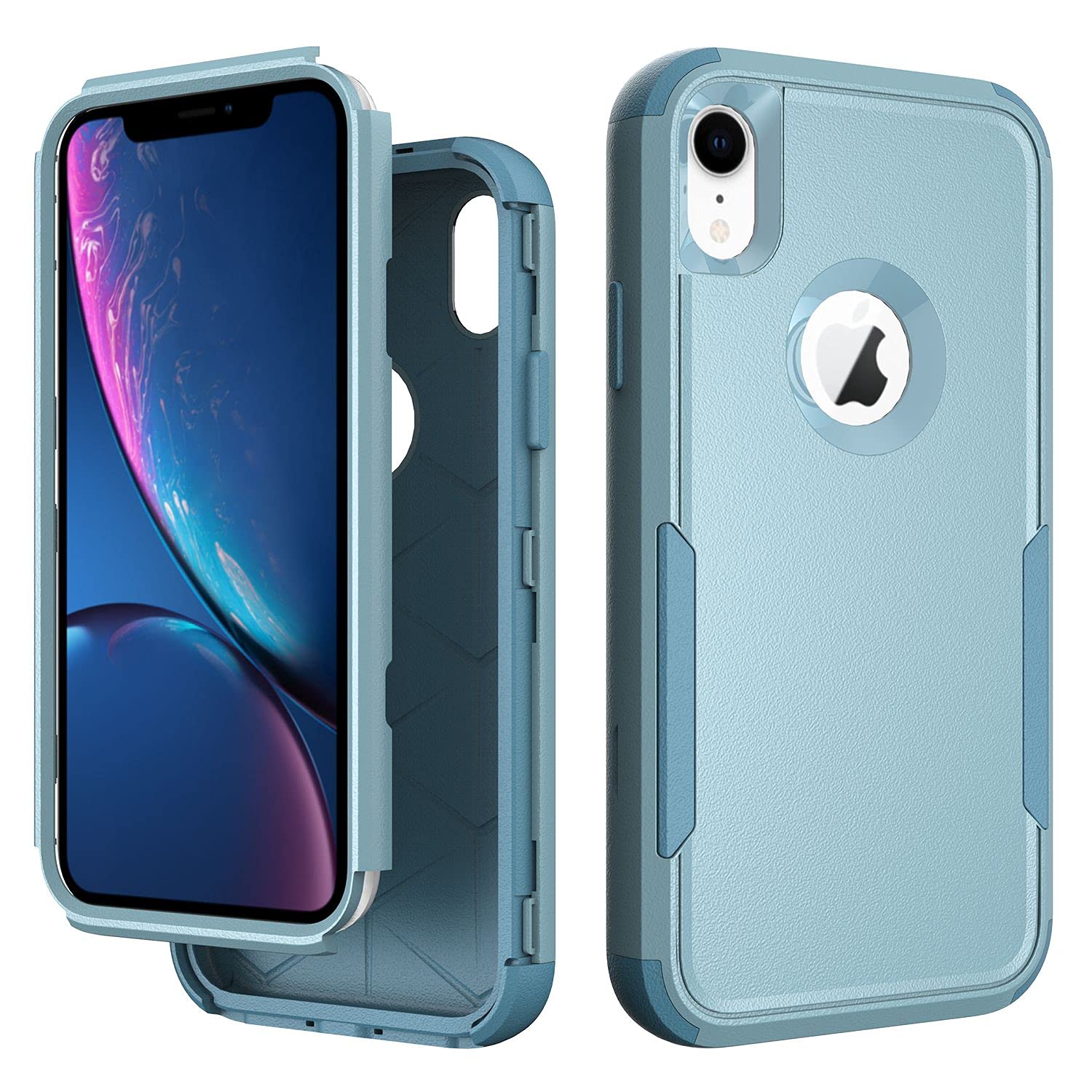 CUBIX® Full Body Armor Cover for Apple iPhone XR Pouch Hard PC + Soft