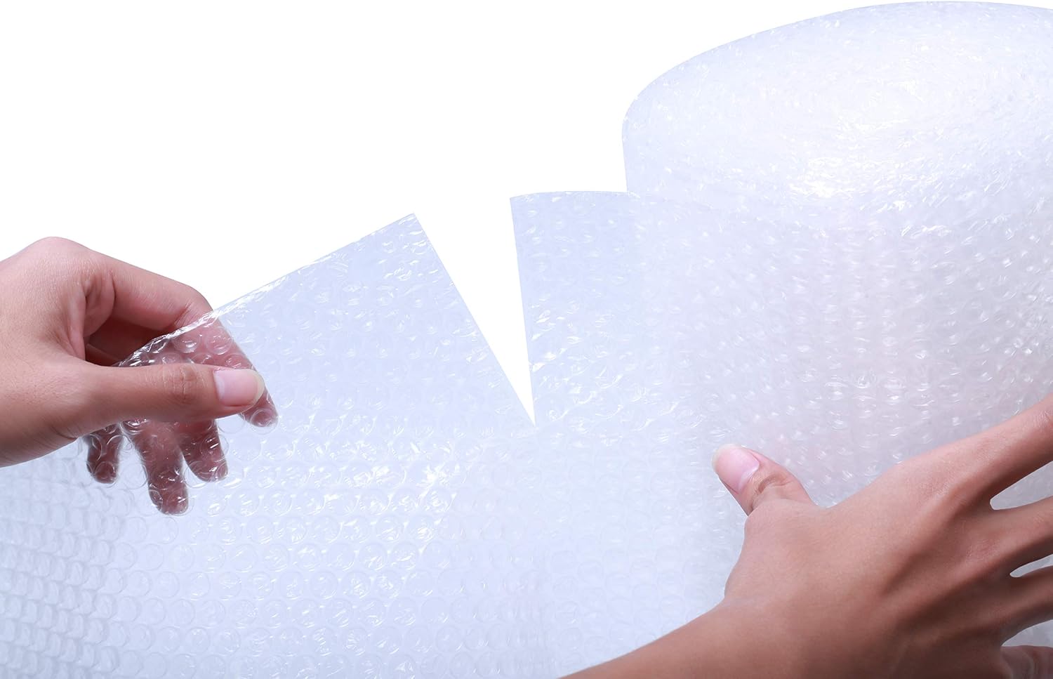 2-Pack Bubble Cushioning Wrap Rolls, 3/16" x 12" x 60' ft Total, Perforated Every 12" for Packaging, Shipping, Mailing
