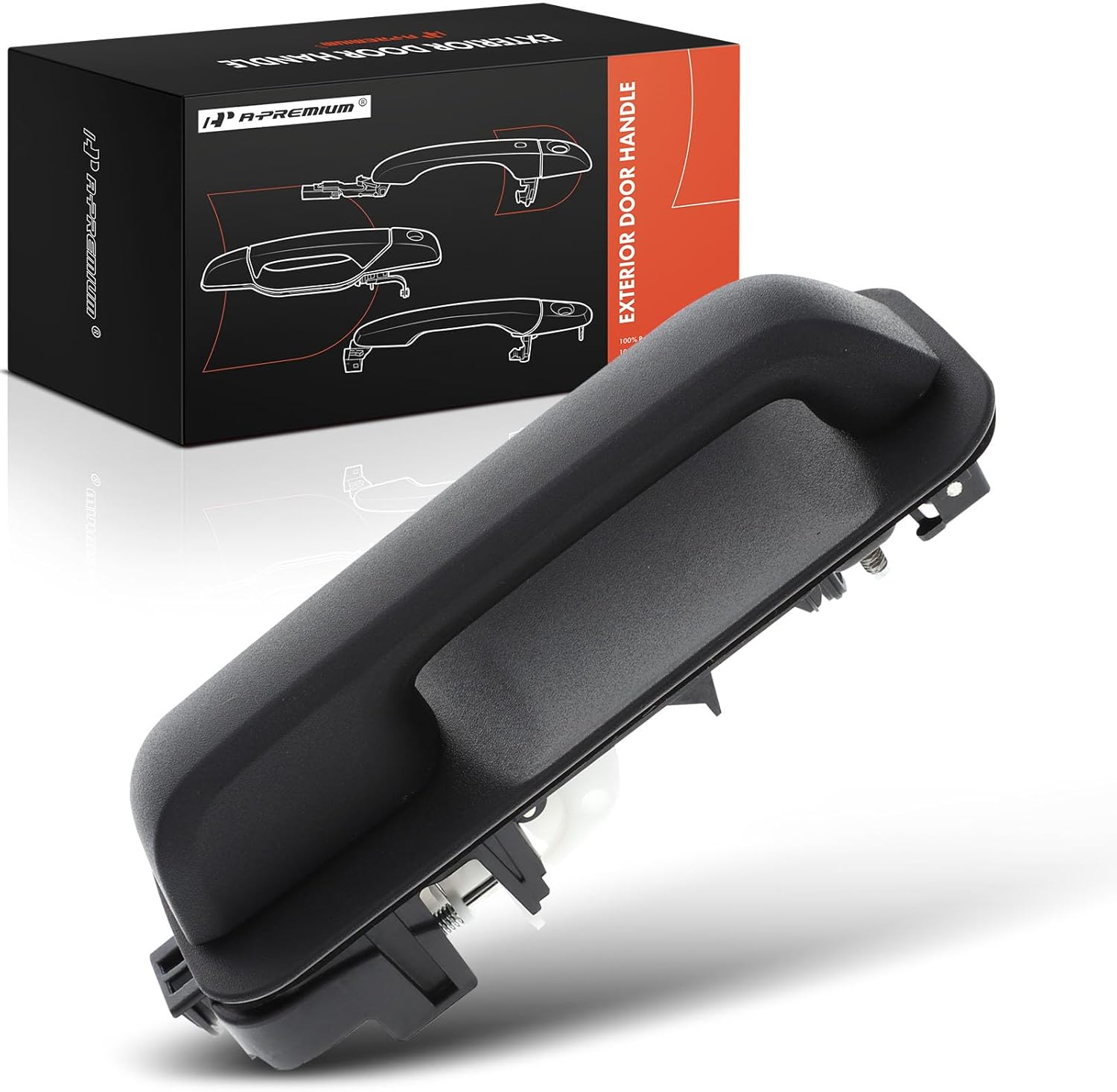 A-Premium Rear Left Driver Side Exterior Door Handle Compatible with Ford F-150 F150 2015-2020, Textured Black, Replace# FL3Z1626605AG, FL3Z-1626605-AA