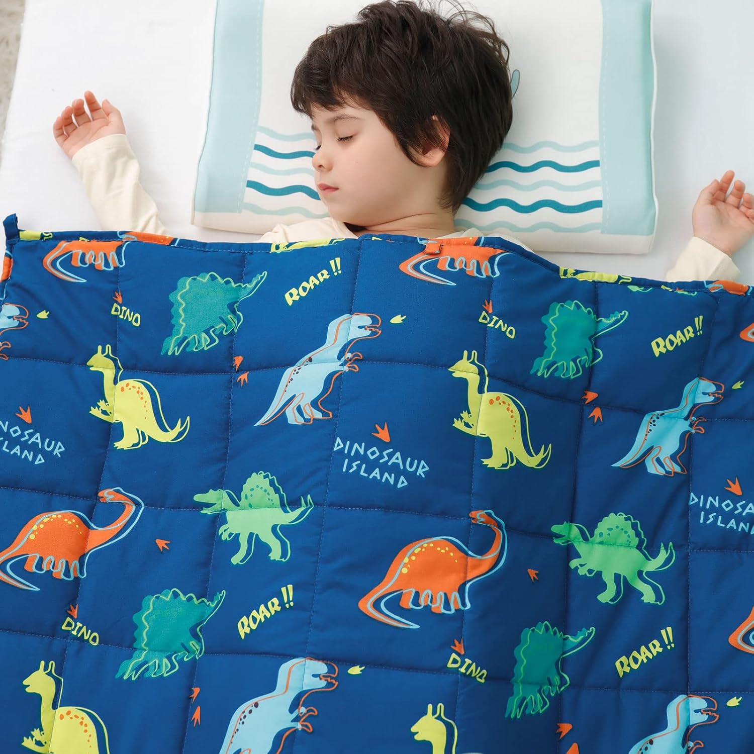 Kivik Toddler Weighted Blanket for Kids 3 lbs 36x48,Dinosaur Weighted
