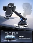 Lamicall Car Phone Holder Mount - [3 in 1 Military Grade Suction Cup] 360° Rotation Phone Holders for Your Car, Cell Phone Car Mount Dashboard Vent Windshield for iPhone 17 16 15 Pro Max, Smartphone