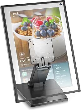 WEARSON Mount Stand for Amazon Alexa Echo Show 15 1st, 2nd Gen, Tilt, and Rotate Stand Made for Amazon Echo Show 15 Vesa Monitor Stand Adjustable Echo Show 15 Mount, Vesa 75*75 100*100 Black
