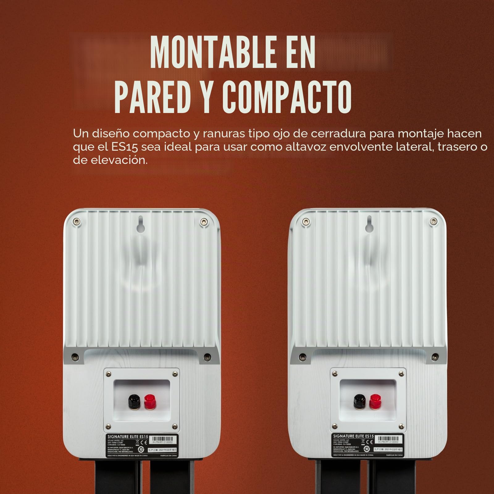 Polk Audio Signature Elite ES15 - Altavoces para estantería, Altavoces de Alta fidelidad para Sistema de Sonido de Cine en casa, Audio de Alta resolución, Color Negro