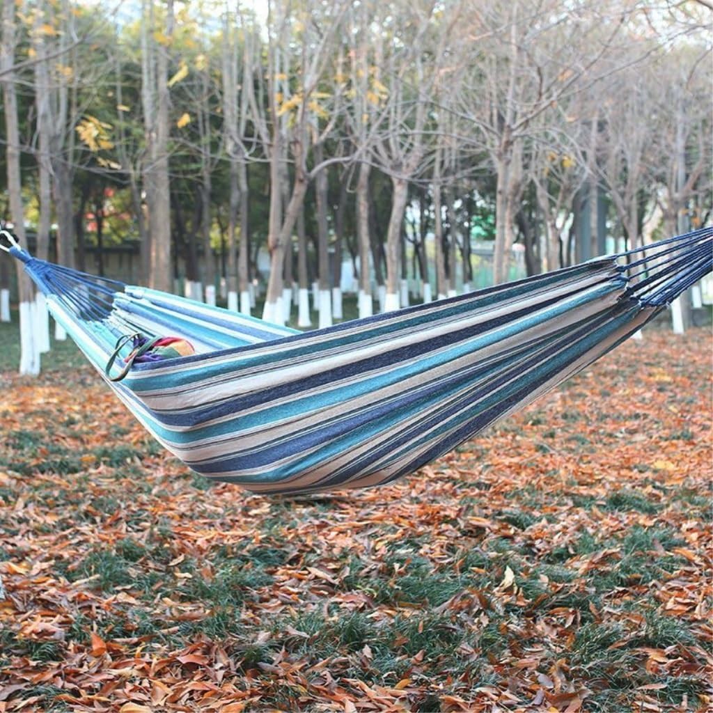 Hammock Hammock Indoor Thick Canvas Swing Anti-Rollover Pure Cotton and Linen Camping Outdoor Home Balcony Hammock Hammocks for Outside(F)
