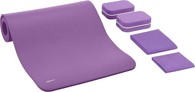 Amazon Basics 1.27 cm Thick Yoga Mat 6 Piece Set