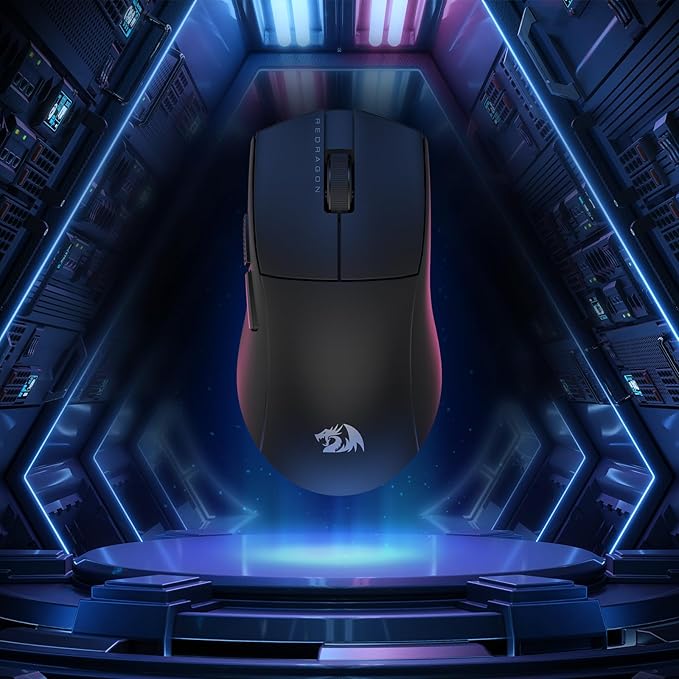Mouse Gamer Redragon K1ng 1K Preto PAW3327 Cabo USB Tipo-C Removível