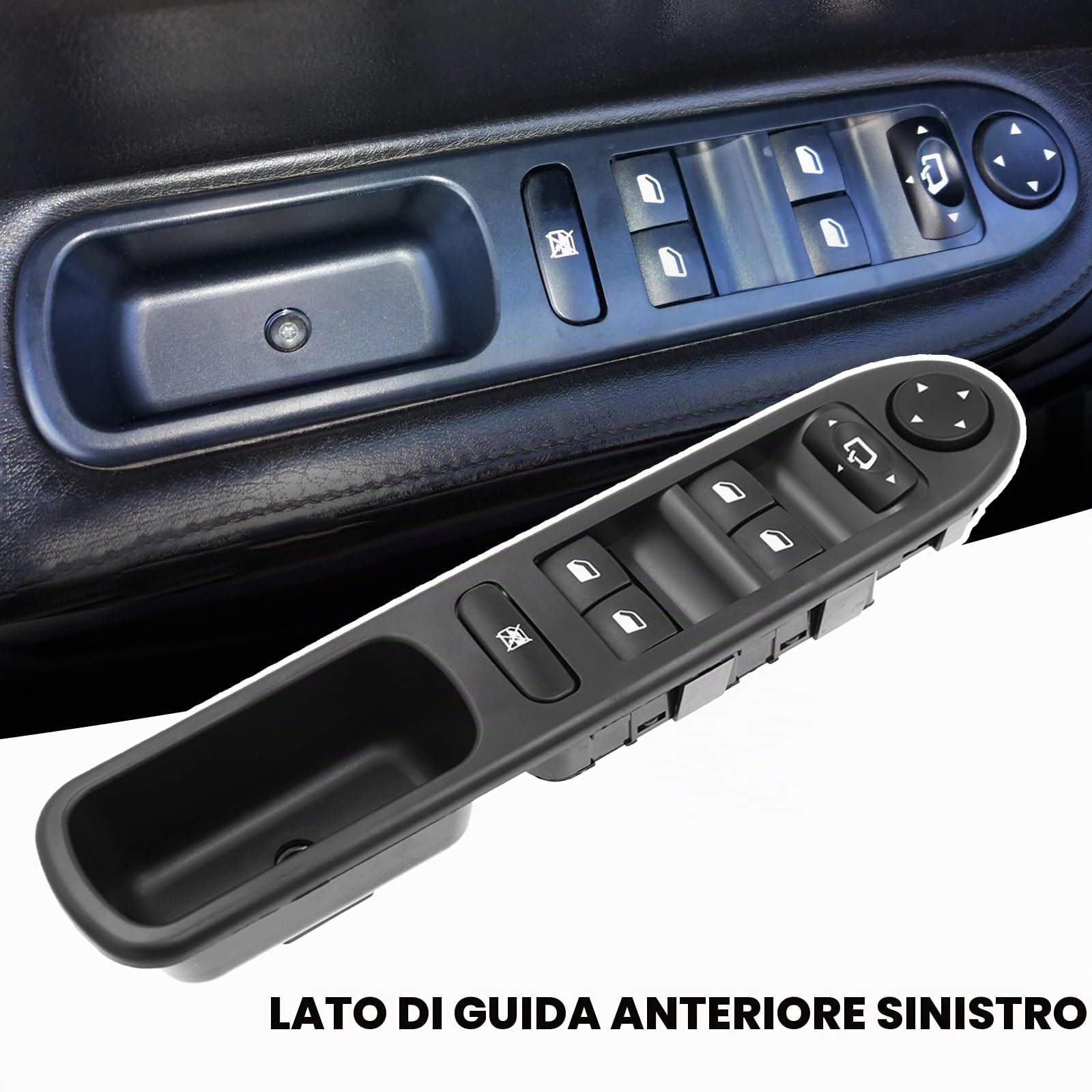 KAOLALI Interruttore per Finestrino 6554KT per Alzacristallo Compatibile con Peugeot 307 307SW 307CC Nero