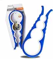 Apribarattoli Multifunzione SULIUDAJI - Apriscatole Manuale Per Lattine E Bottiglie, Design Antiscivolo, Arancione/Grigio - Foto 3