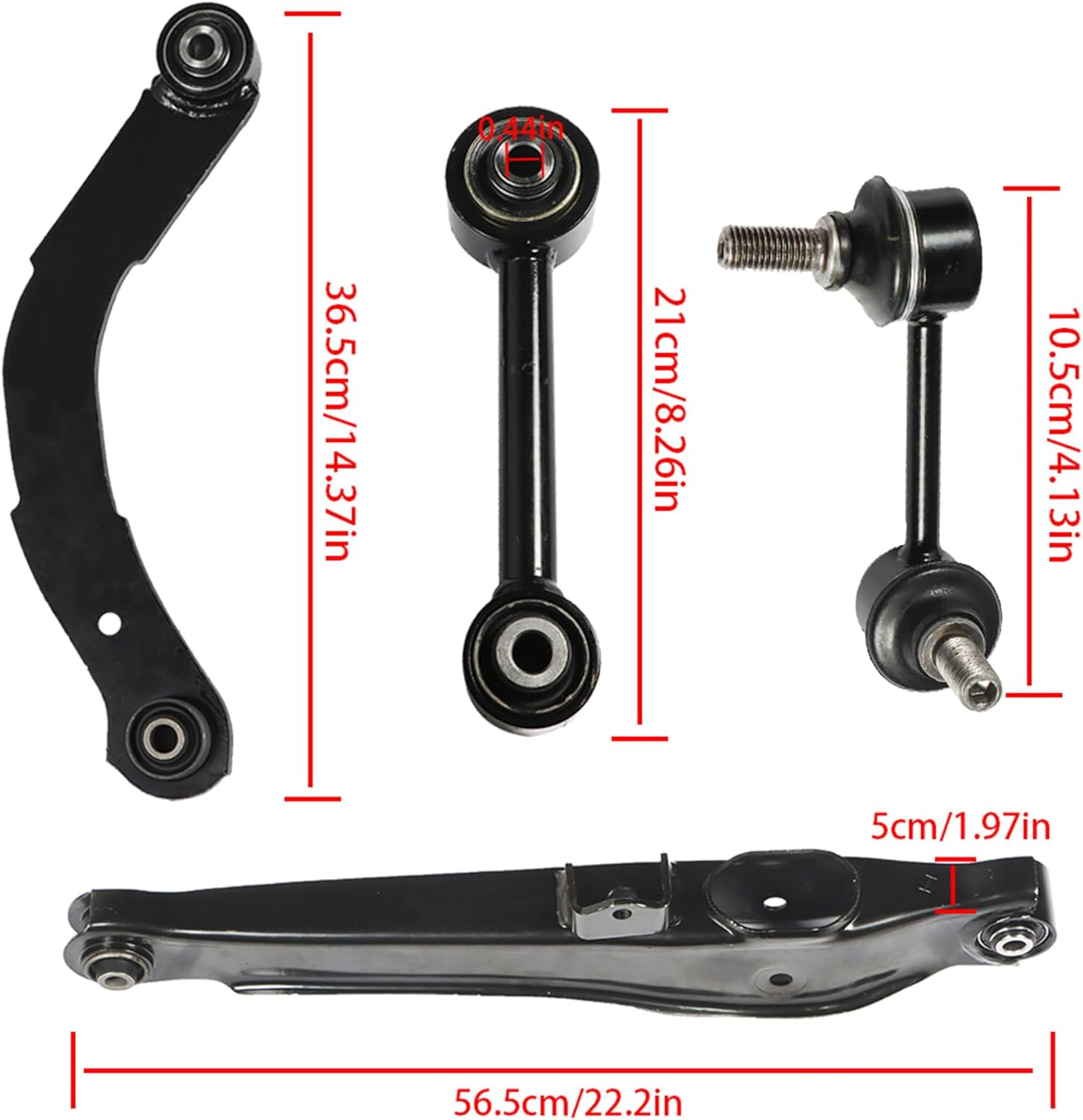 GXYWADY 8 Pcs Rear Suspension Kit Upper Lower Control Lateral Toe Arms Sway Bar Links Replacement for Patriot 2007-2009 Replacement for Compass 2007-2009 Replacement for Caliber 2007-2012