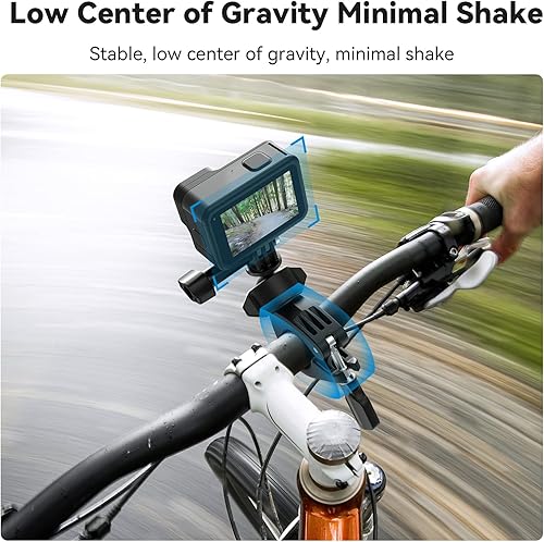 Miniatura 4 de Adaptom Soporte para bicicleta+soporte para teléfono, cámara de rotación 360 bicicleta motocicleta espejo retrovisor tubo abrazadera para GoPro Max