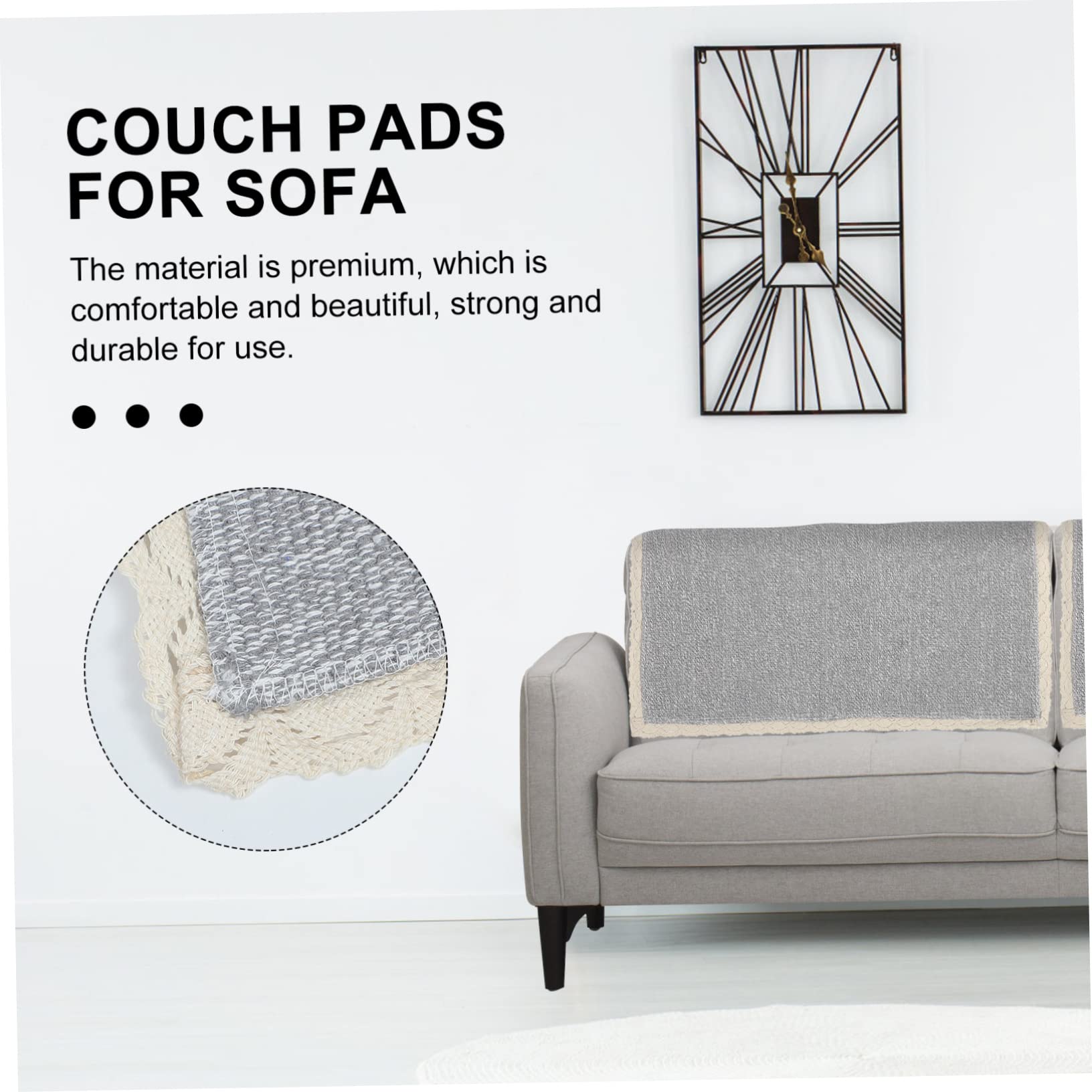 NUOBESTY 2 Piezas Reposabrazos De Sofá De Lino De Algodón Fundas Protectoras para Sillas Fundas De Sofá para Sofás Reclinables Funda para Sillón Mueble Mesa De Trabajo Sabana De Algodon