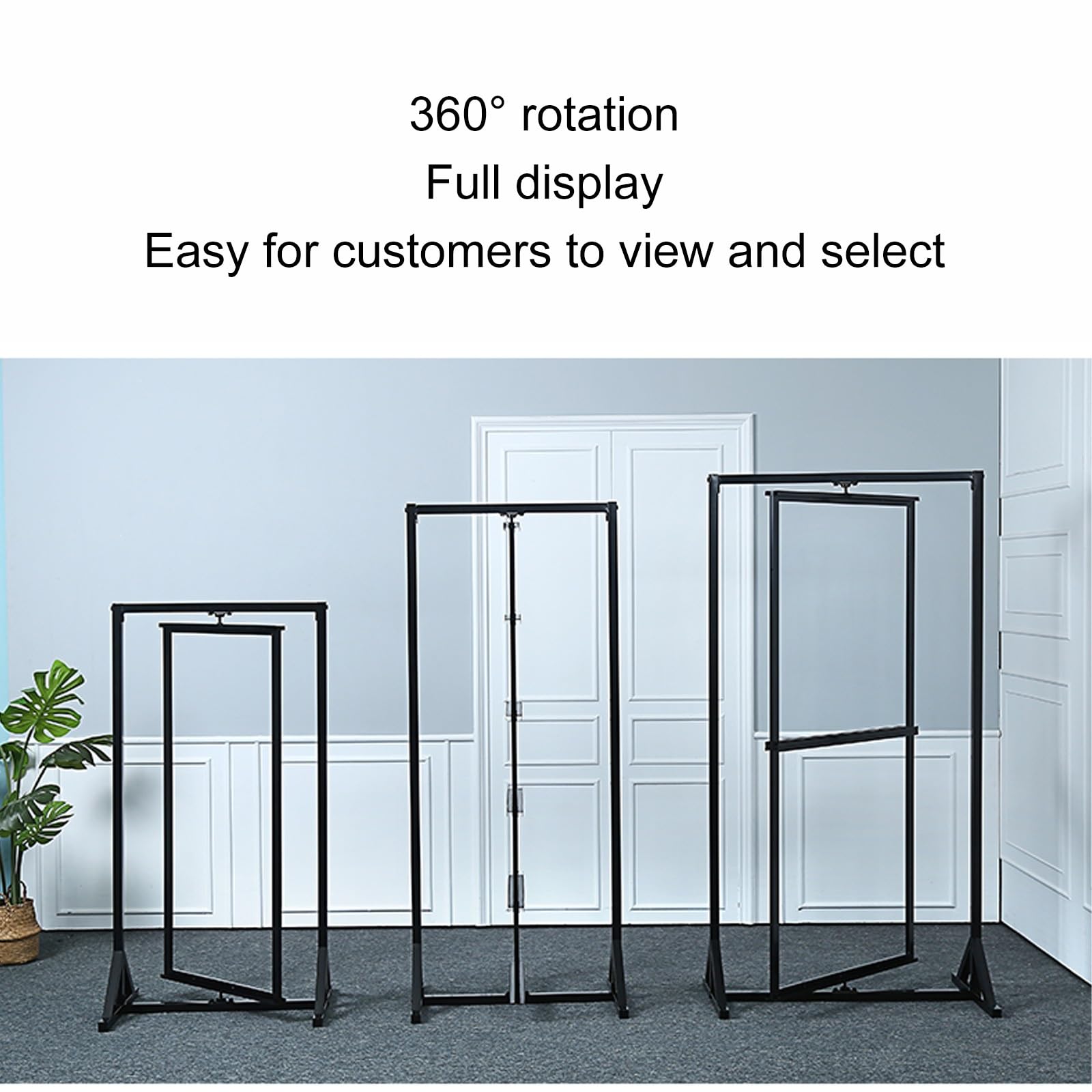 Expositor Metálico para Azulejos, Giratorio Estanterias Almacenaje para Suelo y Muestras, Ideal para Salas de Exposición y Tiendas(50x165x70cm/20x65x28in)