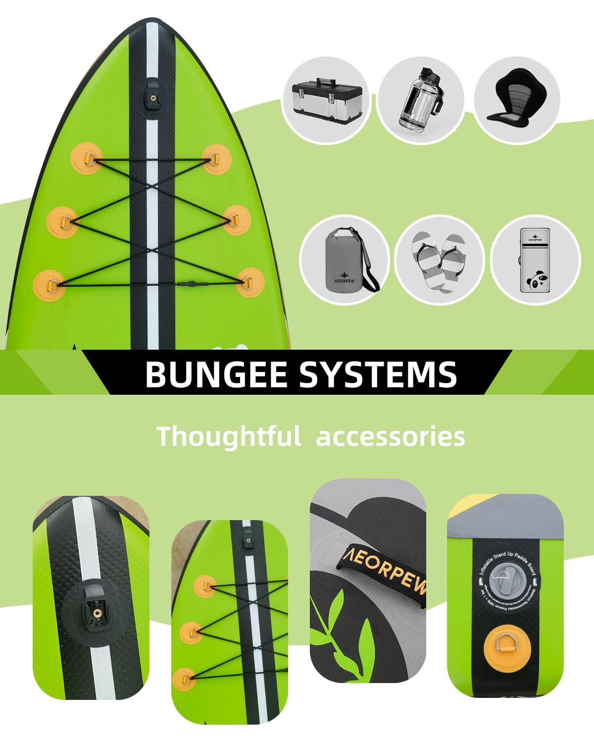 Amazon | AEORPEW インフレータブルスタンドアップパドルボード、幅