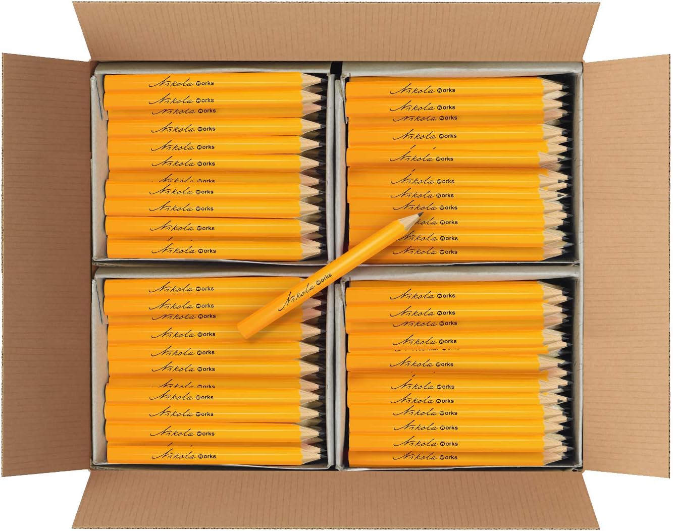 Bulk 650 Pack Premium Pre-Sharpened #2 HB Pencils USA Standard Wood Cased Graphite With Erasers