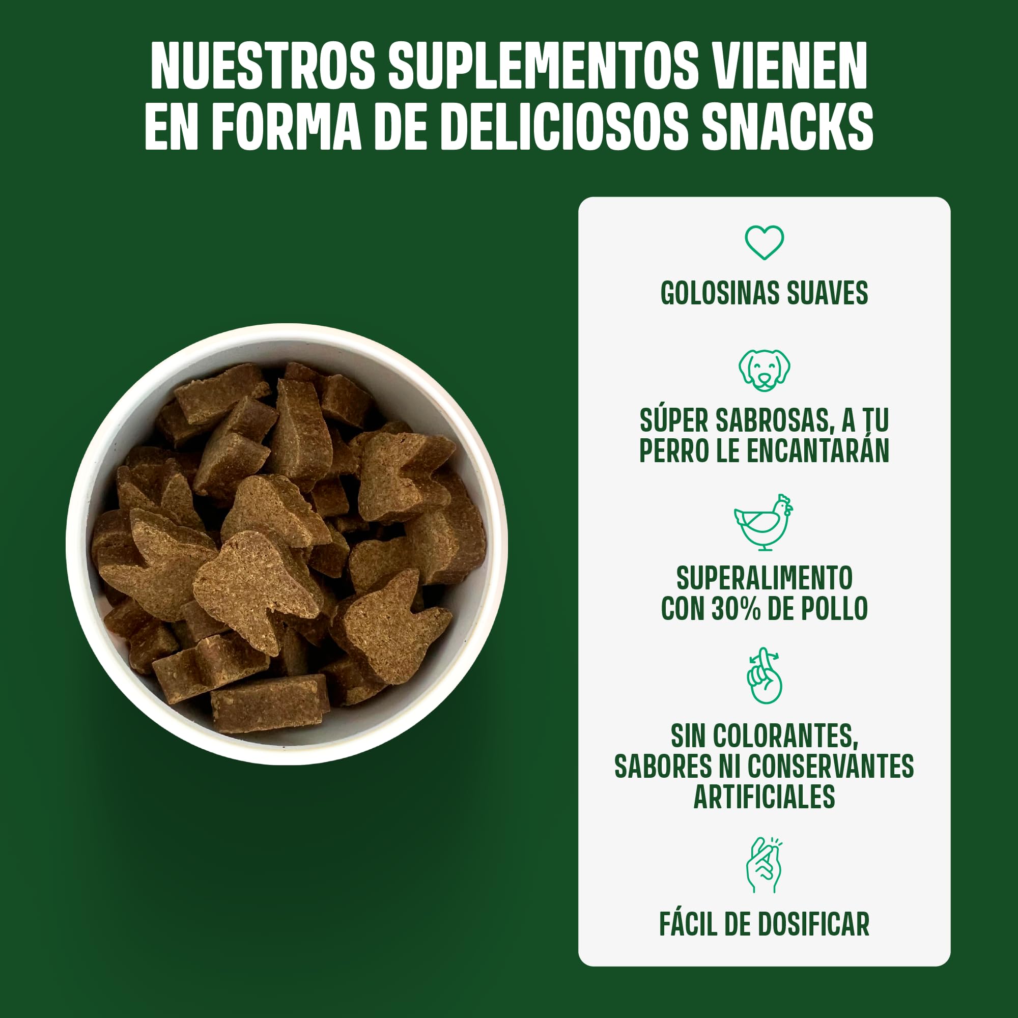 ivvi Dental - Snacks para la higiene Dental de los Perros. Menta, perejil, hinojo, manzanilla, Aceite de Coco, Algas pardas. 60 Snacks con Pollo. Favorece Dientes sanos, Aliento Fresco y Fresh Breath