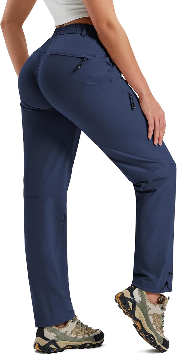Pantalones cargo de senderismo para mujer UPF50 ligeros de secado rápido con 5 bolsillos