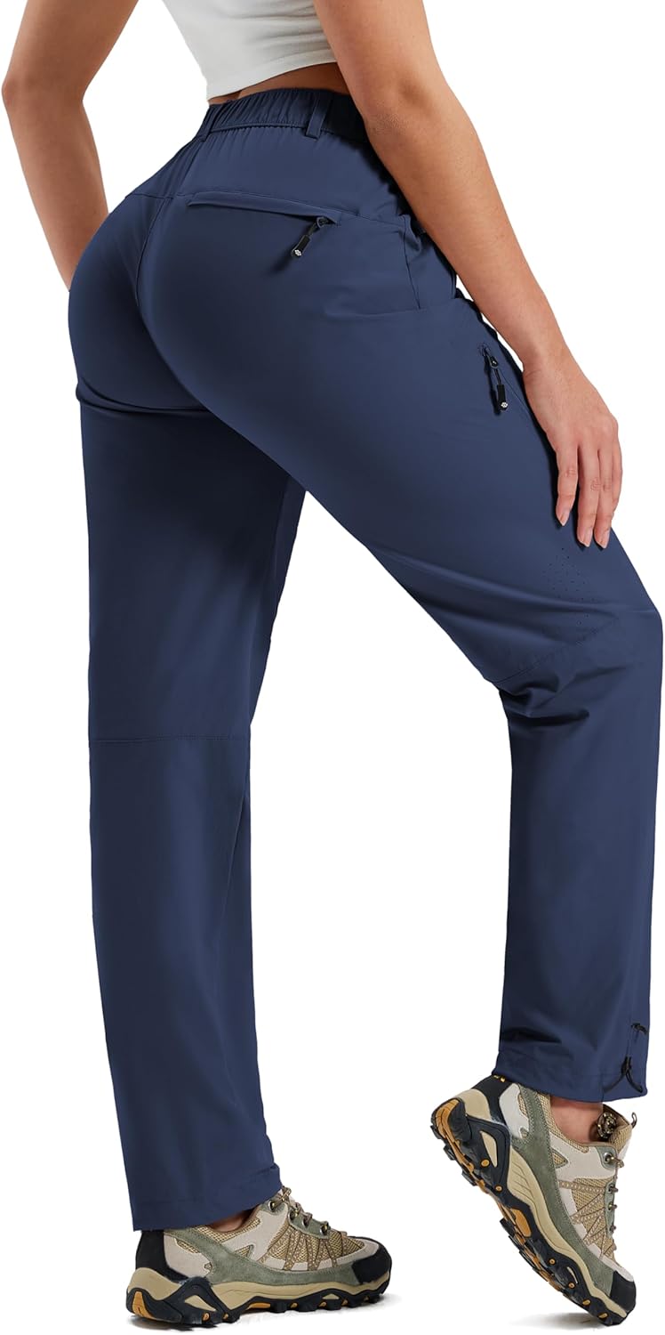 MoFiz Women's Hiking Cargo Pants Lightweight Quick Dry UPF 50 Water Resistant Fishing Camping Travel Pant with 5 Pockets